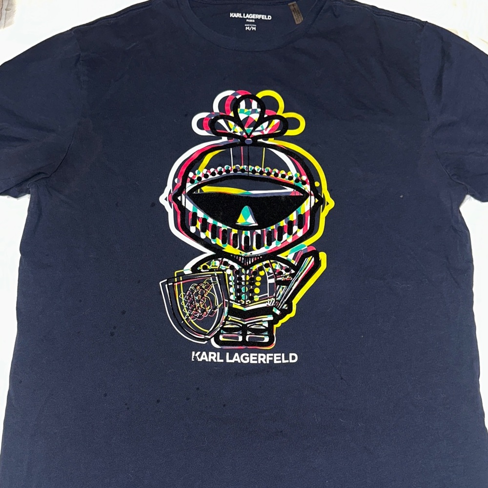 Karl Lagerfeld Deep Blue Crew Neck Tee